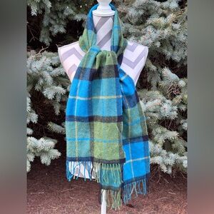 Foxford lambswool plaid scarf